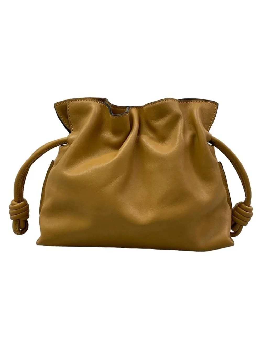 Loewe Clutch Flamenco Mini Light Brown Leather
